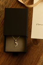 Lustra Luna 925 Sterling Silver Necklace – Gold & Silver Pendant with 18K Gold Plating, Elegant Sterling Silver Jewelry