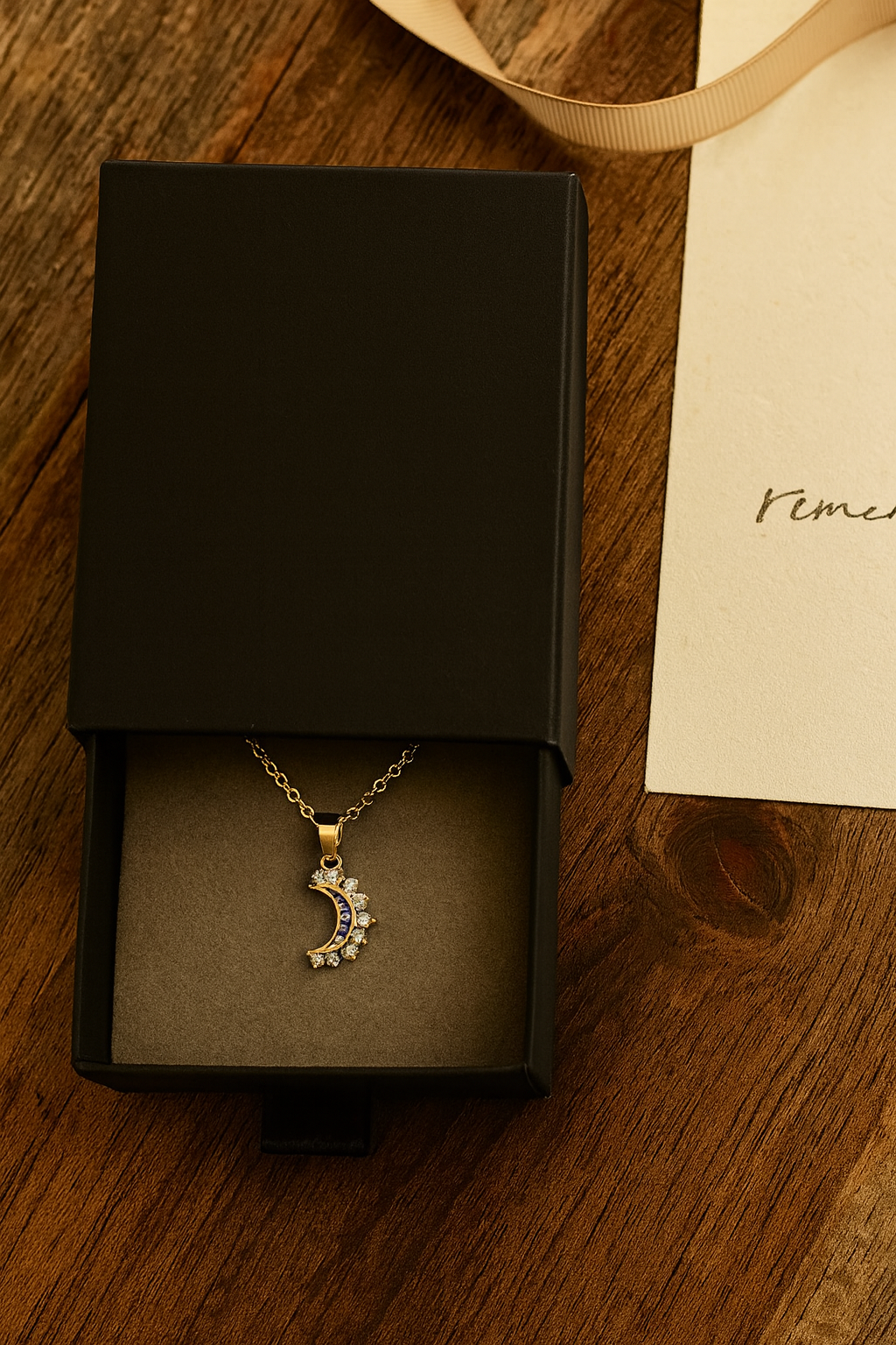 Lustra Luna 925 Sterling Silver Necklace – Gold & Silver Pendant with 18K Gold Plating, Elegant Sterling Silver Jewelry