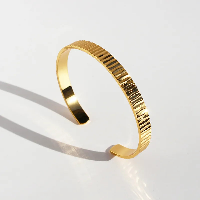 Prisma 24K Gold Plated Bangle Bracelet – Elegant Brass Statement Gold Bangle for Women