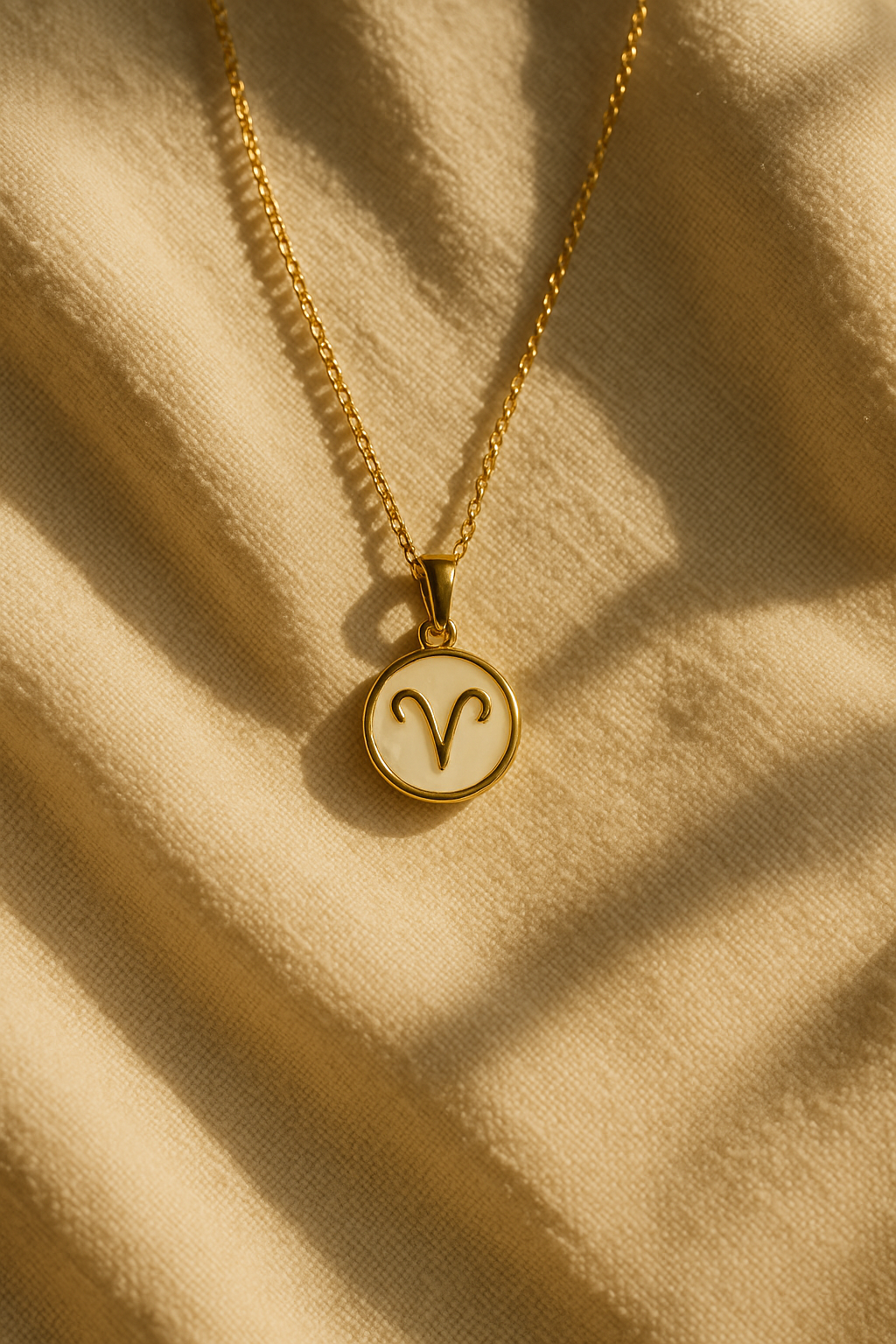 Lux Zodiac Inspired 18K Gold Plated Necklace – 304 Stainless Steel, Waterproof, Anti-Tarnish Astrological Pendant Jewelry