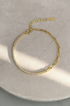 Duo Luxe 925 Sterling Silver Bracelet – Elegant Gold Plated Sterling Silver Bracelet for Women
