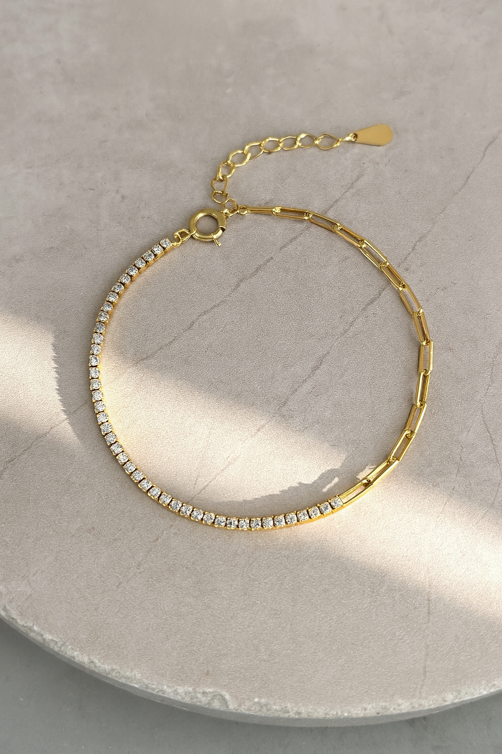 Duo Luxe 925 Sterling Silver Bracelet – Elegant Gold Plated Sterling Silver Bracelet for Women
