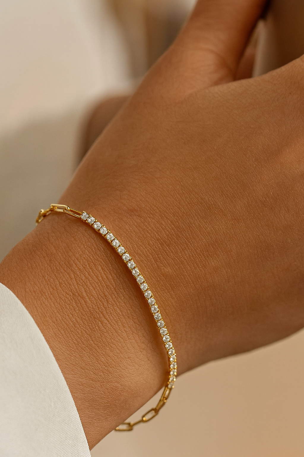 Duo Luxe 925 Sterling Silver Bracelet – Elegant Gold Plated Sterling Silver Bracelet for Women