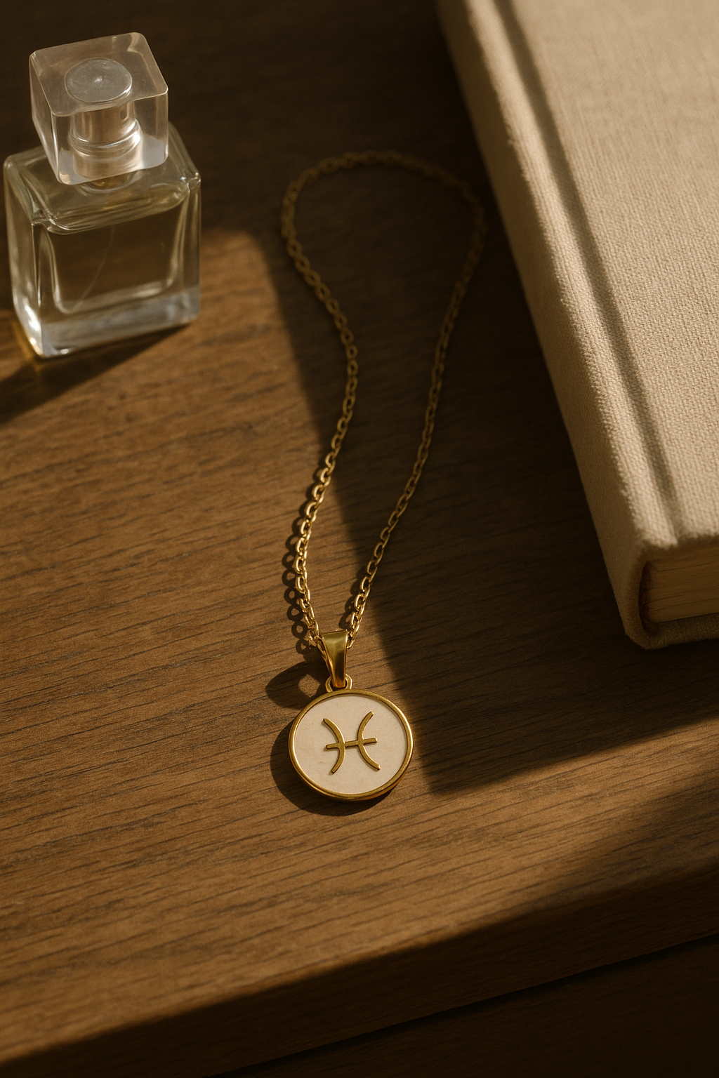 Lux Zodiac Inspired 18K Gold Plated Necklace – 304 Stainless Steel, Waterproof, Anti-Tarnish Astrological Pendant Jewelry