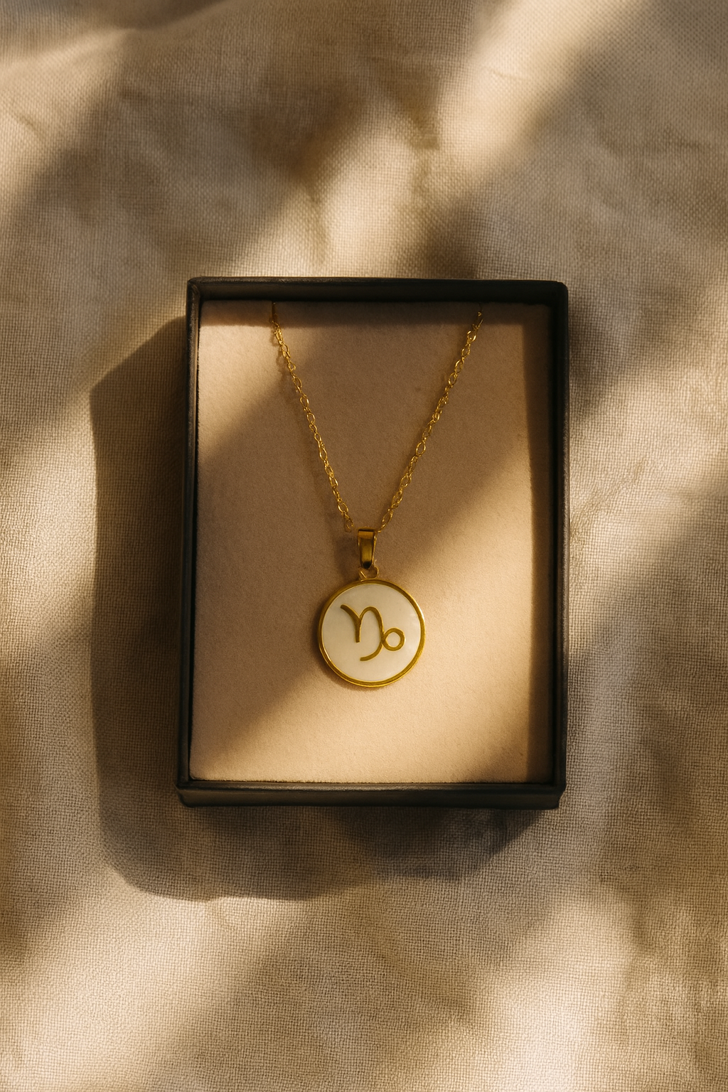 Lux Zodiac Inspired 18K Gold Plated Necklace – 304 Stainless Steel, Waterproof, Anti-Tarnish Astrological Pendant Jewelry