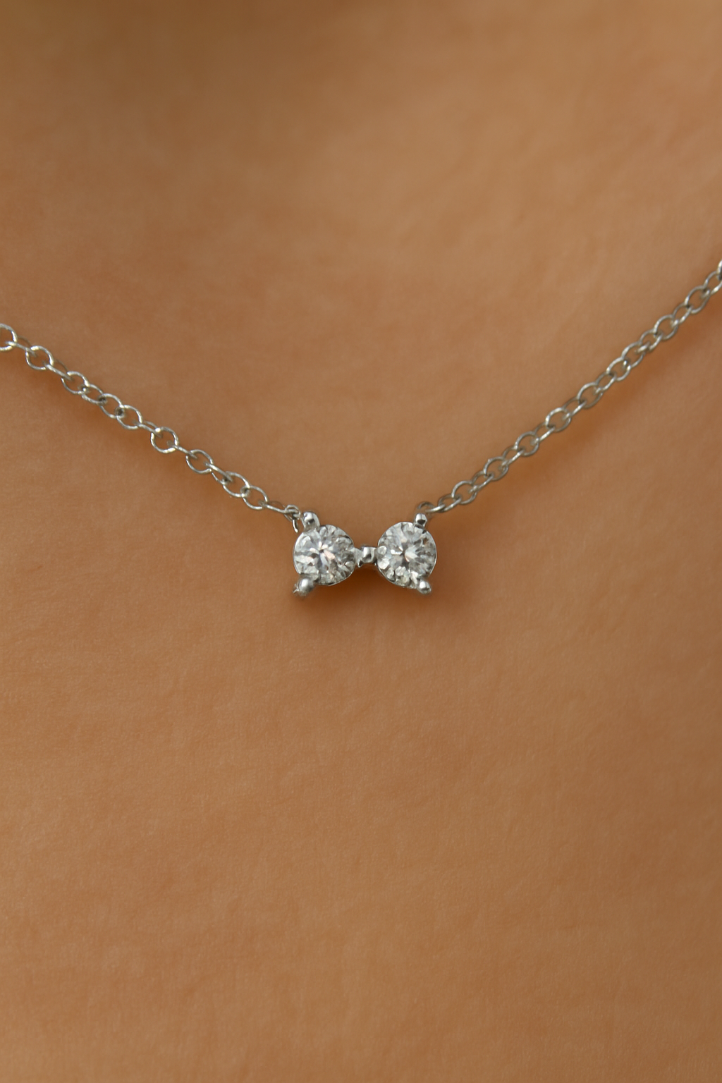 Chérie Bow 925 Sterling Silver Pendant – Elegant Bow Knot Necklace, Waterproof, Anti-Tarnish Jewelry for Women