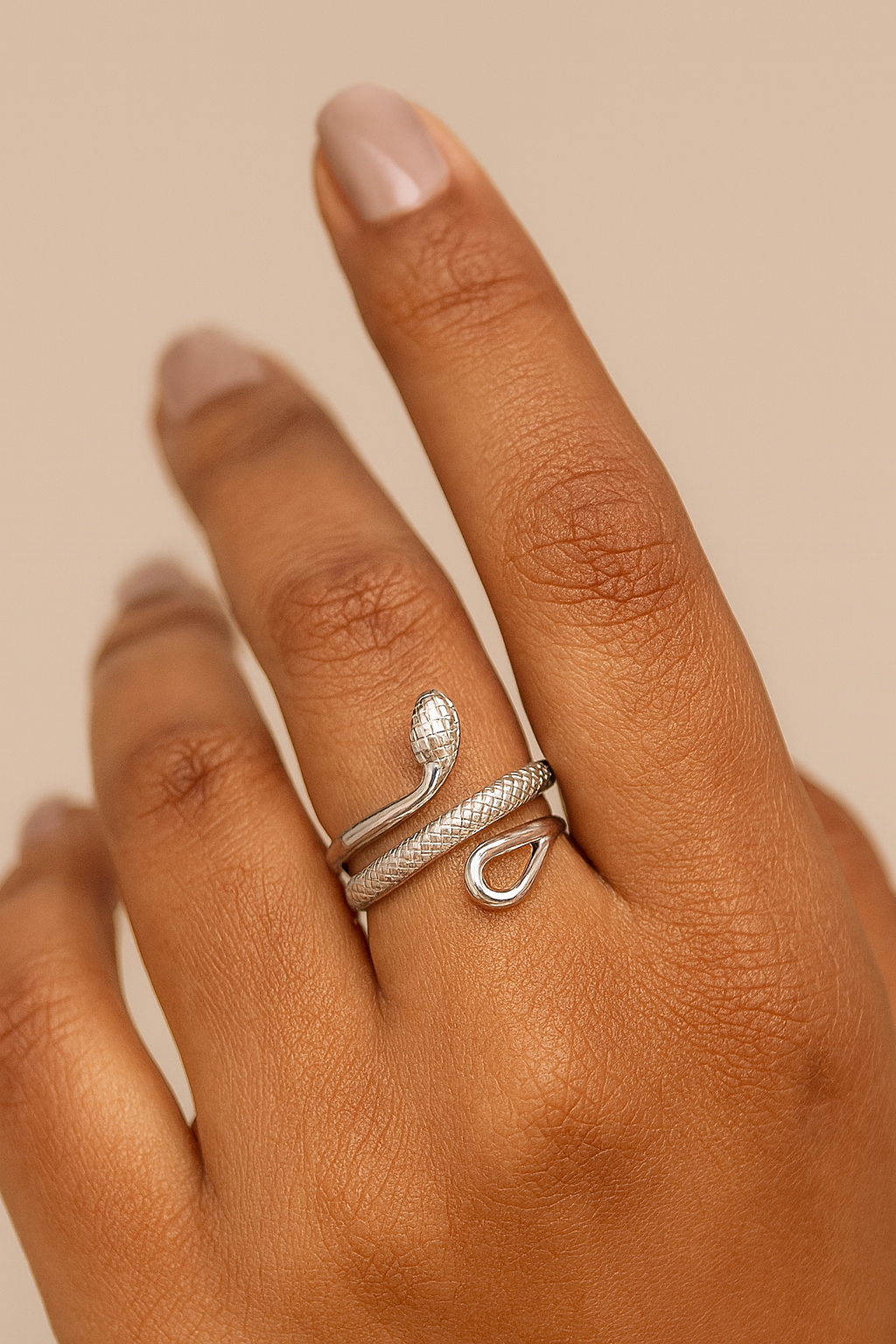 Seraphis 18K Gold Plated Adjustable Ring – Silver & Gold 304 Stainless Steel Band, Waterproof, Non-Tarnish Jewelry