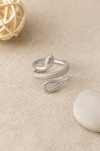 Seraphis 18K Gold Plated Adjustable Ring – Silver & Gold 304 Stainless Steel Band, Waterproof, Non-Tarnish Jewelry