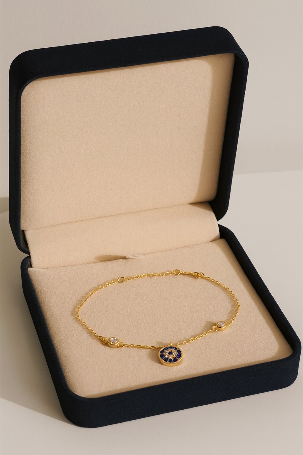 Celestia Evil Eye 925 Sterling Silver Bracelet – Elegant Gold & Silver Protective Bracelet for Women