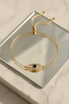 Guardian Glow 925 Sterling Silver Bracelet – Elegant Gold & Silver Sterling Silver Protective Bracelet for Women