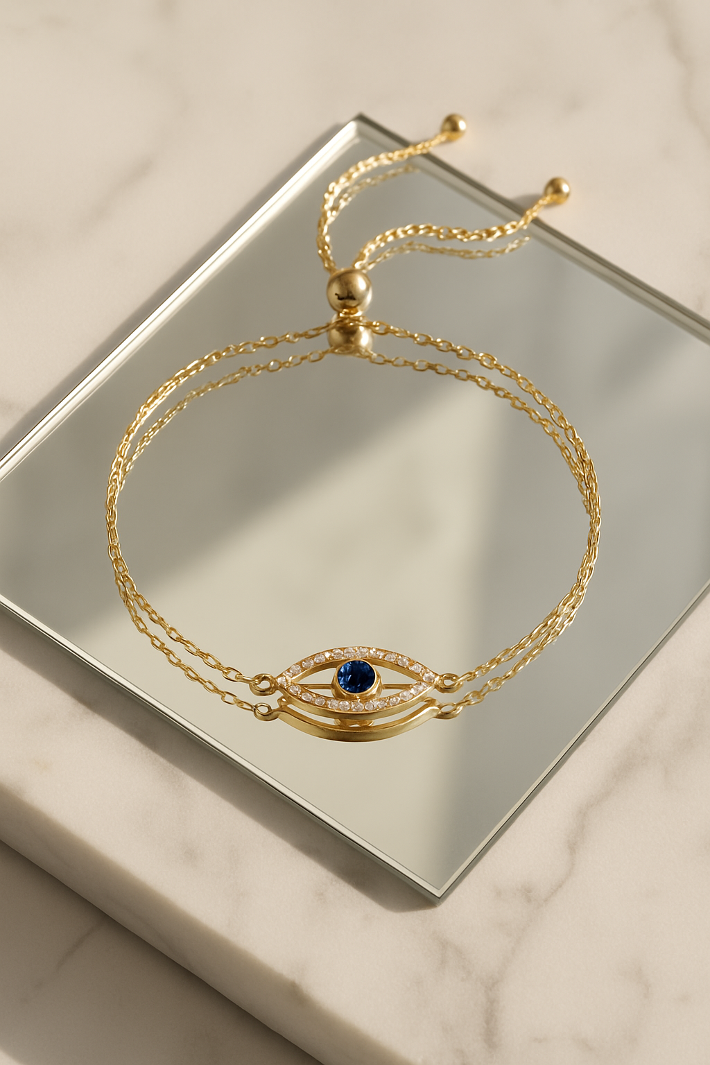 Guardian Glow 925 Sterling Silver Bracelet – Elegant Gold & Silver Sterling Silver Protective Bracelet for Women