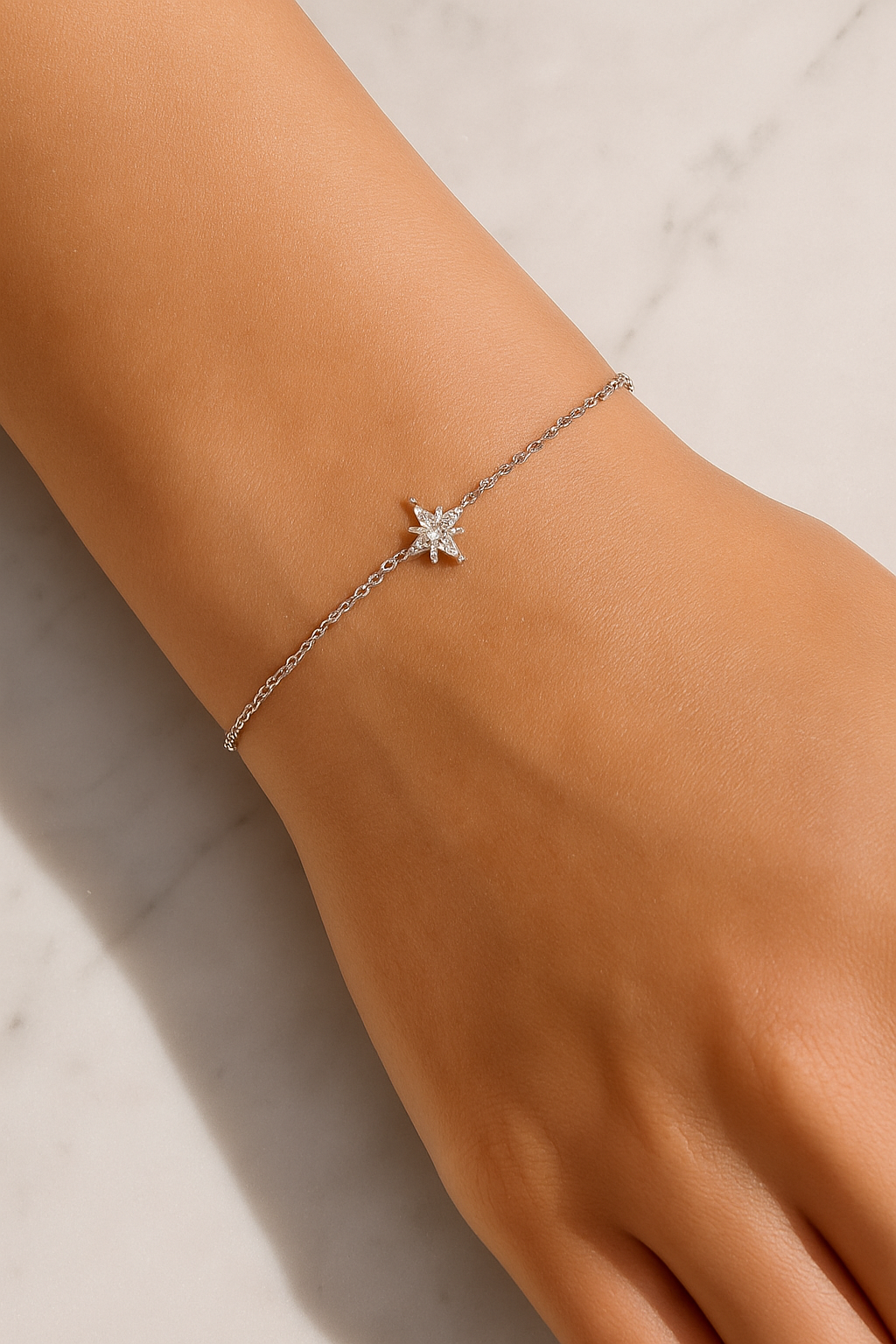 Astral Spark 925 Sterling Silver Bracelet – Elegant Gold & White Gold Sterling Silver Bracelet for Women