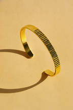 Prisma 24K Gold Plated Bangle Bracelet – Elegant Brass Statement Gold Bangle for Women