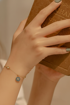 Celestia Evil Eye 925 Sterling Silver Bracelet – Elegant Gold & Silver Protective Bracelet for Women