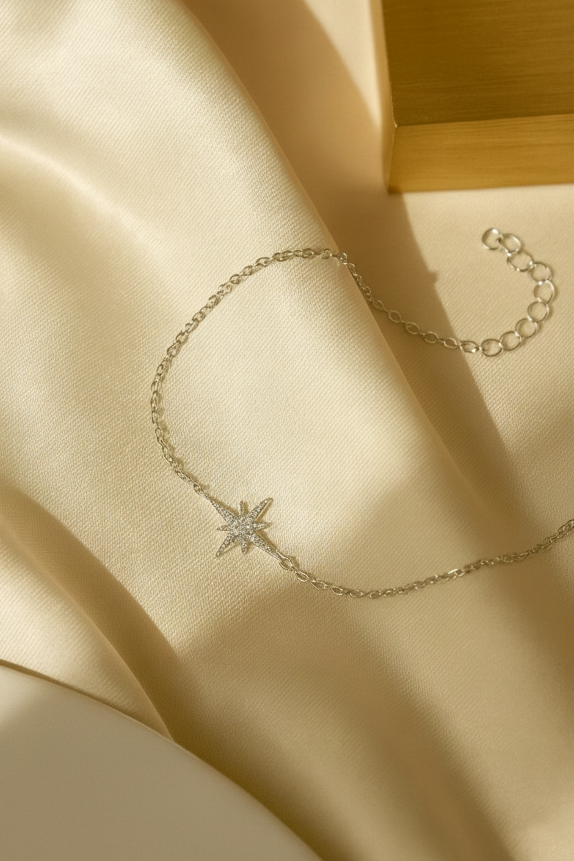 Astral Spark 925 Sterling Silver Bracelet – Elegant Gold & White Gold Sterling Silver Bracelet for Women