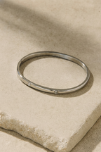 Glint Rhinestone 18K Gold Plated Bangle Bracelet – Titanium Steel, Waterproof, Anti-Tarnish Elegant Jewelry for Women