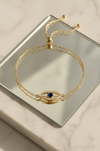 Guardian Glow 925 Sterling Silver Bracelet – Elegant Gold & Silver Sterling Silver Protective Bracelet for Women