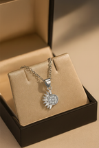 Lustra Sol 925 Sterling Silver Necklace – Gold & Silver Pendant with 18K Gold Plating, Elegant Sterling Silver Jewelry