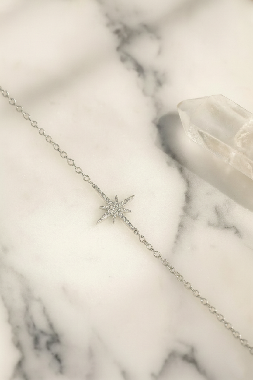 Astral Spark 925 Sterling Silver Bracelet – Elegant Gold & White Gold Sterling Silver Bracelet for Women