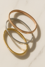 Glint Rhinestone 18K Gold Plated Bangle Bracelet – Titanium Steel, Waterproof, Anti-Tarnish Elegant Jewelry for Women