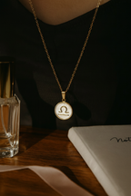 Lux Zodiac Inspired 18K Gold Plated Necklace – 304 Stainless Steel, Waterproof, Anti-Tarnish Astrological Pendant Jewelry