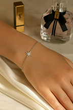 Astral Spark 925 Sterling Silver Bracelet – Elegant Gold & White Gold Sterling Silver Bracelet for Women