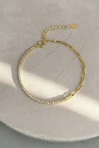 Duo Luxe 925 Sterling Silver Bracelet – Elegant Gold Plated Sterling Silver Bracelet for Women