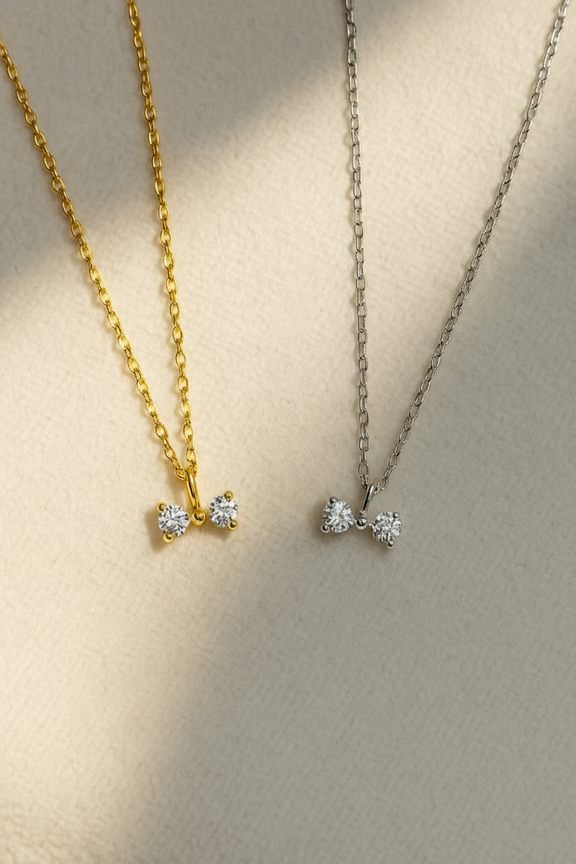 Chérie Bow 925 Sterling Silver Pendant – Elegant Bow Knot Necklace, Waterproof, Anti-Tarnish Jewelry for Women