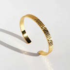 Prisma 24K Gold Plated Bangle Bracelet – Elegant Brass Statement Gold Bangle for Women