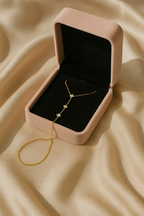 Stella 925 Sterling Silver Hand Bracelet Chain – Elegant Gold Zircon Hand Chain Jewelry for Women