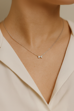 Chérie Bow 925 Sterling Silver Pendant – Elegant Bow Knot Necklace, Waterproof, Anti-Tarnish Jewelry for Women