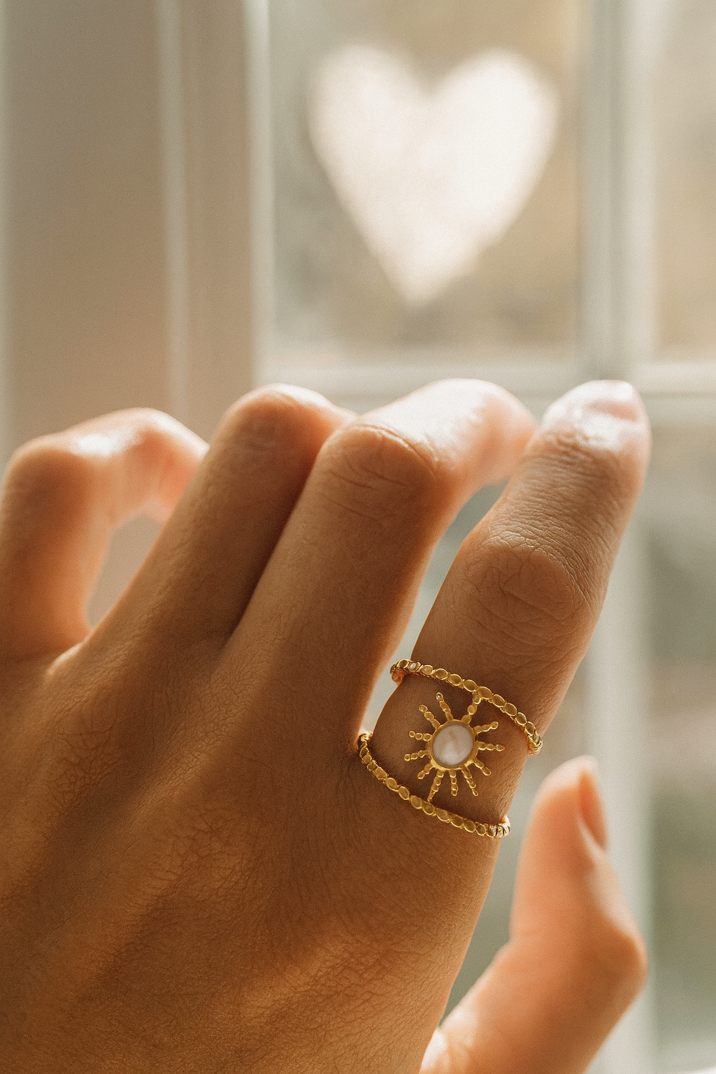 Celestial Orbit 18K Real Gold Plated Adjustable Ring – Gold, White & Black 304 Stainless Steel Swirl Style Band, Waterproof, Non-Tarnish Jewelry